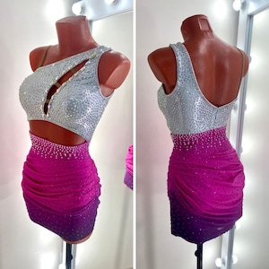 Lateinisches Standardkleid. Rhythmus Kleid. Bereit Kleid XS/S Größe. Turnier-Kleid. Latein Tanzkleid. Ballkleid.
