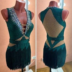 Lateinisches Standardkleid. Rhythmus Kleid. Turnier-Kleid. Latein Tanzkleid. Ballkleid.