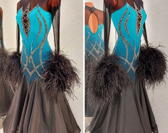 Ballroom dance dress for women. American Smooth dress. Ballroom dress. Dance costume