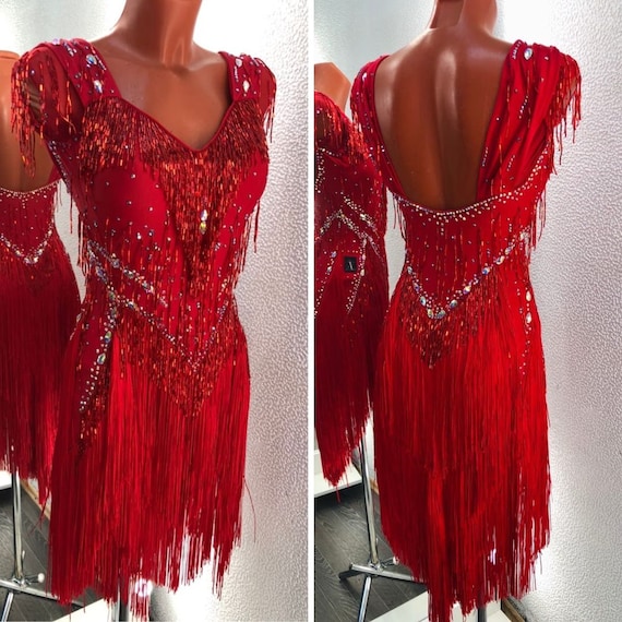 Latin Ballroom Dress. Rhythm Dress. Competition Dress. Latin Dance Dress. Ballroom Dress. Etsy