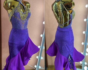 Latin ballroom dress. Rhythm dress. Competition dress. Latin dance dress. Ballroom dress.