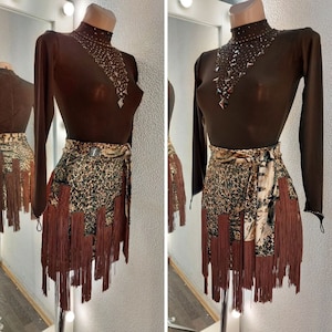 Rock für Latein Kleid. Rhythmus Kleid. Turnier-Kleid. Latein Tanzkleid. Ballkleid.