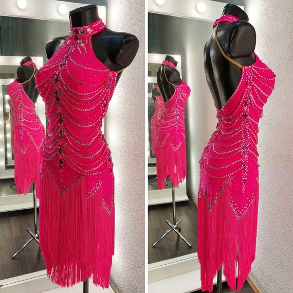 red dress boutique competitors Latin Ballroom dress. Rhythm dress. Competition dress. Latin dance dress. Ballroom dress