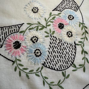 Vintage Scraps hand stitched flowers piece “O”