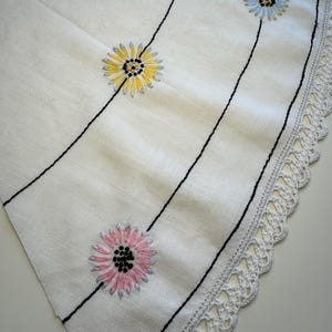 Vintage Scraps hand stitched flowers piece “P”