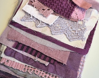 Hand Dyed #32 Fabric Pieces Bundle Vintage Linen Mixed Media Ephemera