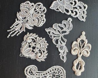 All Natural vintage Flower Appliqué assortment Mixed Media Ephemera 6