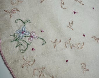 Hand Stitched Vintage Linen Piece  171