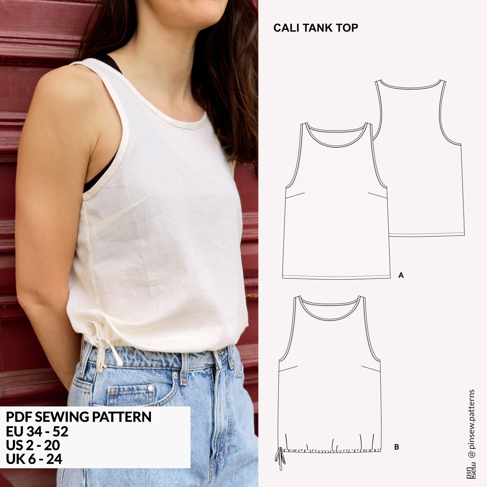 Sports Top Racer Back Pattern Tank Top Out of Woven Fabric , Racer Top Back, for Spring, Summer and ...