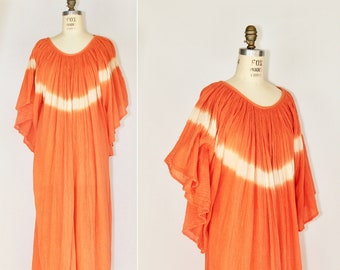 Amerikan Climax | India Gauze Dress | 1970s | bohemian | cotton | hippie | tie dye dress | Neiman Marcus