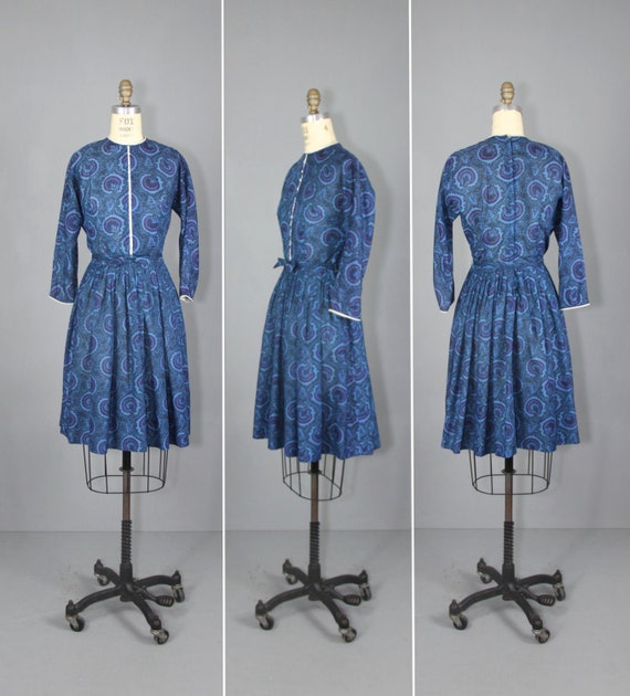 1950s dress / vintage dress / cotton / ABINGDON pa