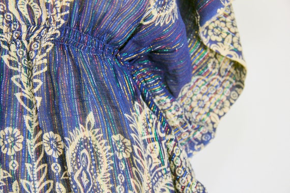 India gauze cotton dress | 1970s | bohemian | Lur… - image 6