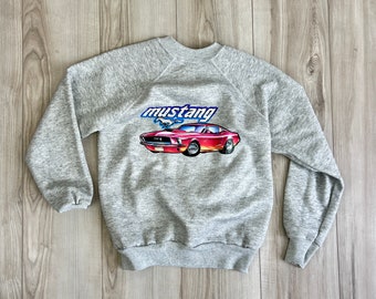 Mustang | vintage sweatshirt | 1980s | Roach | heather grey | auto | crewneck