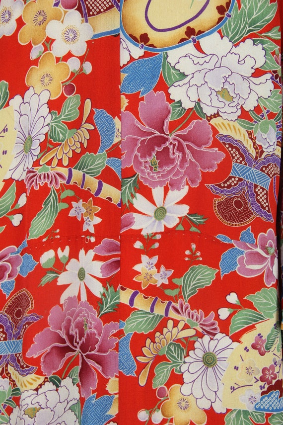 1930s embroidered kimono | silk robe | floral jub… - image 4