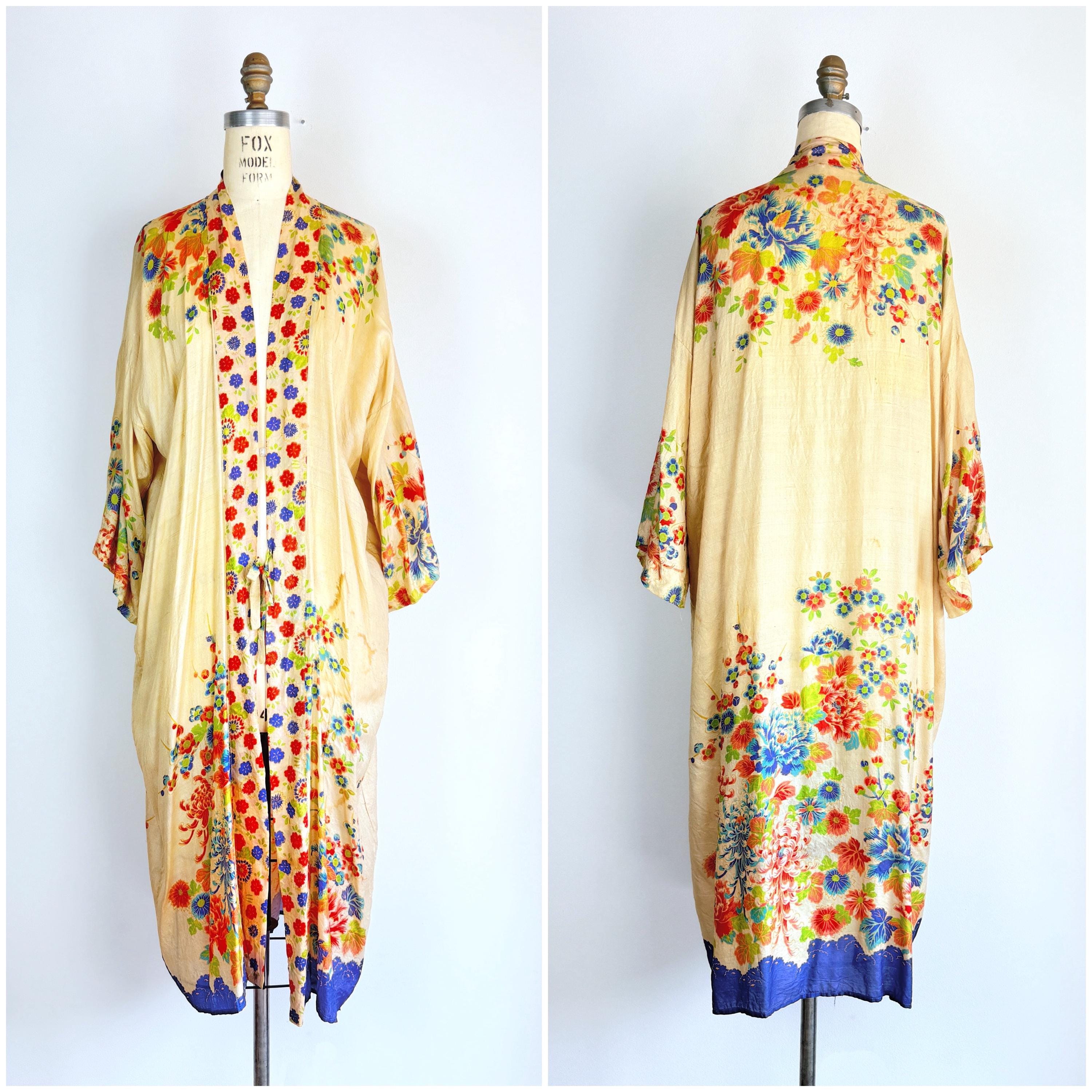 20s Pongee Silk Robe - Etsy