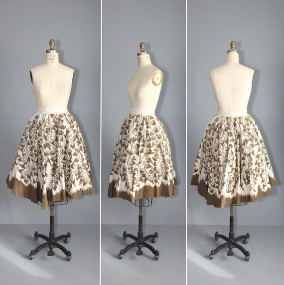 mexican skirt / novelty / GROWING HEARTS vintage 1