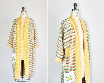 Savanna la Mar | vintage coat | crochet floral | kimono | 1960s