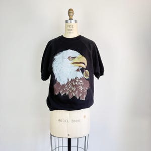 Vintage short sleeve Soaring Eagle and Sun sweatshirt Super Soft 1980s