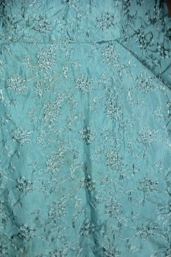 turquoise dress / rhinestone / 1960s / MEDITERRAN… - image 5