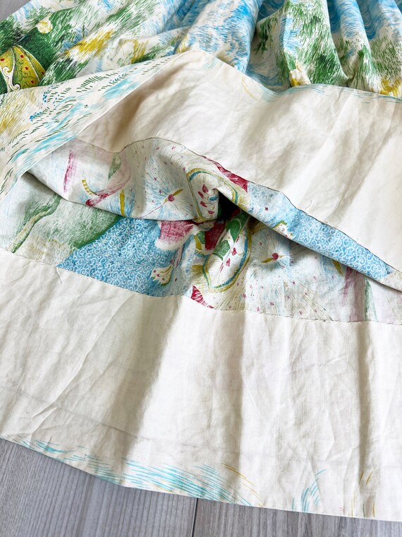 Cinderella | 1950s novelty print skirt | cotton |… - image 4