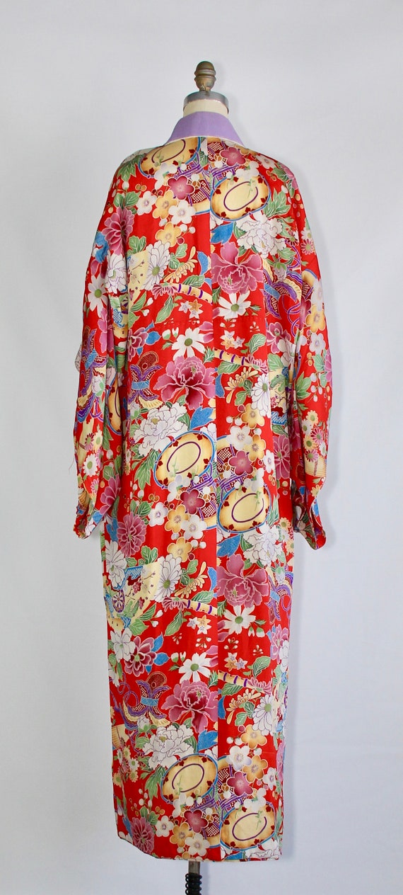 1930s embroidered kimono | silk robe | floral jub… - image 5