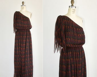 Treacy Lowe | 1970s India silk dress | Deadstock (new with tags) | maxi gown | designer vintage