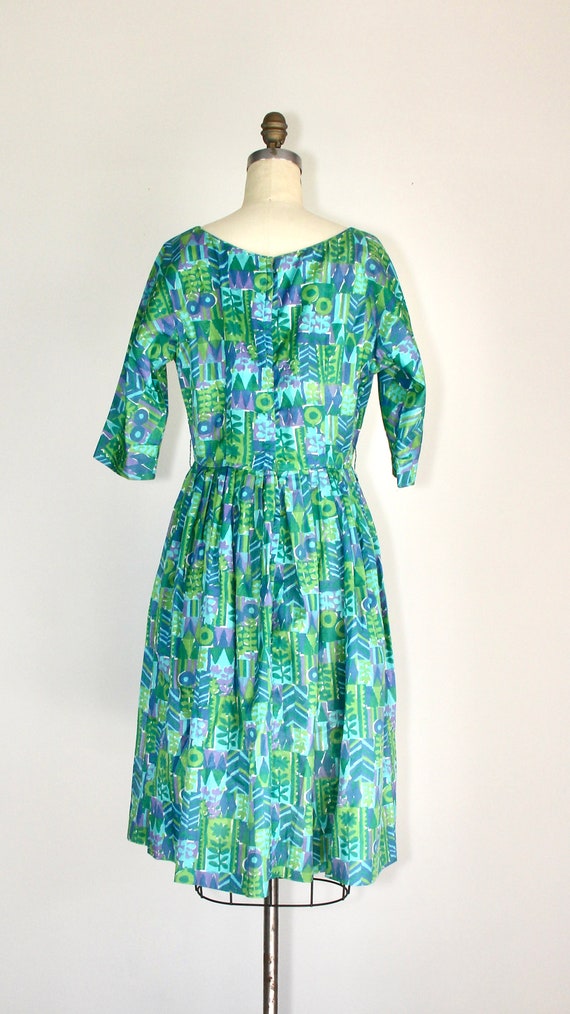 1960s dress | vintage | rayon dress | turquoise |… - image 5