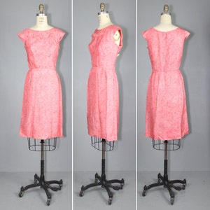 1960er Jahre Kleid / floralen Applikationen / Seide / Tinte auf Glas Vintage Kleid