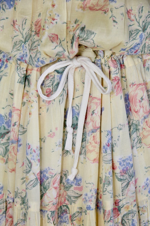 India gauze | vintage dress and skirt set | flora… - image 2