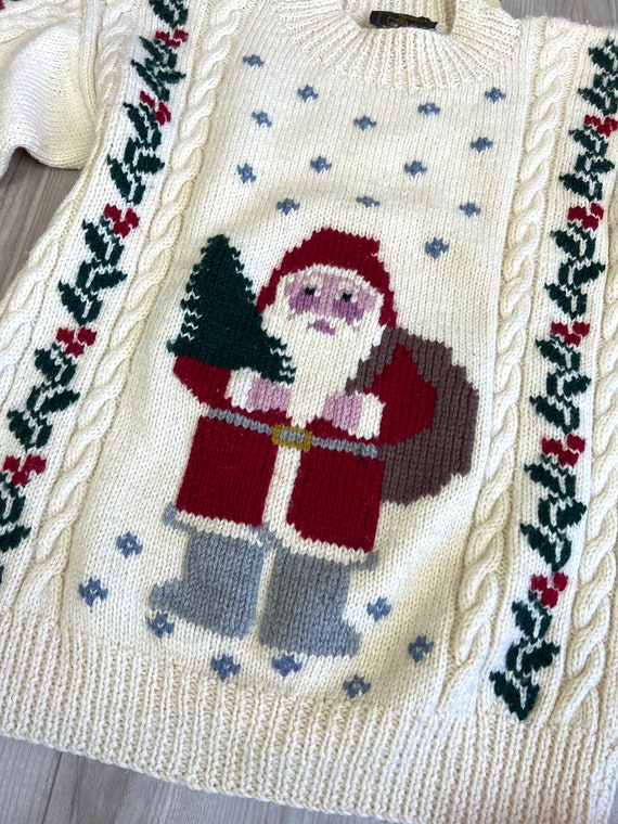 Vintage wool sweater | holiday sweater | Santa Cl… - image 2