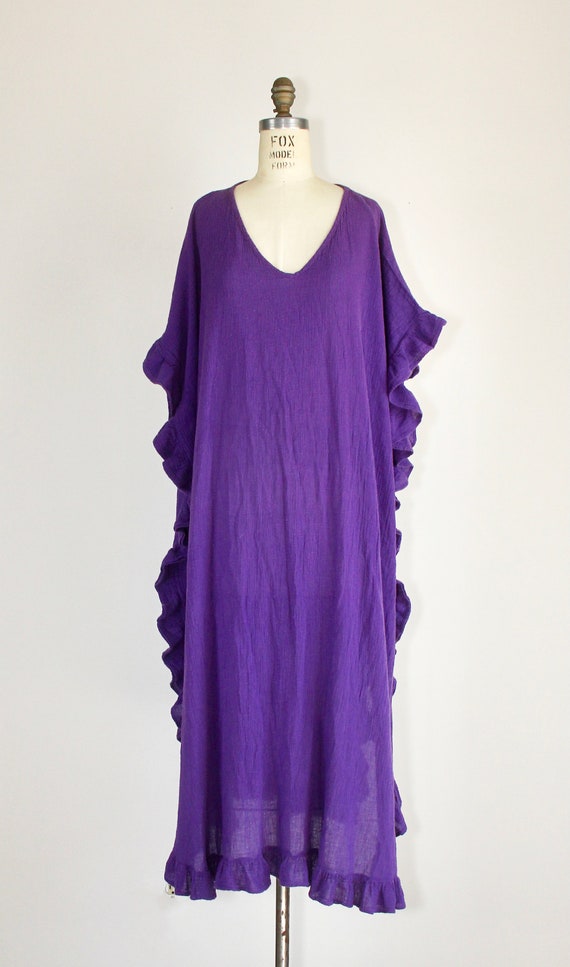 Gauze dress | vintage caftan | 1970s | cotton gau… - image 2