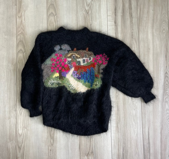 Vintage mohair sweater | embroidered | cottagecor… - image 3