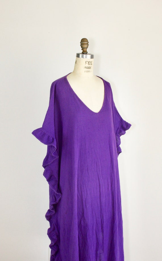 Gauze dress | vintage caftan | 1970s | cotton gau… - image 5