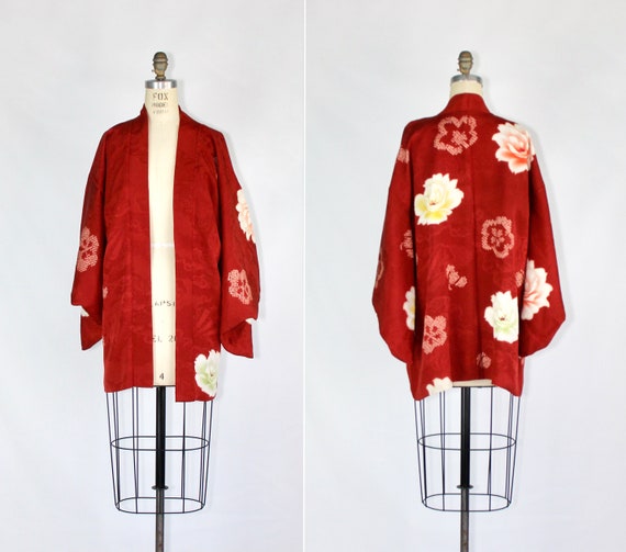 Japanese kimono | vintage haori | silk kimono | f… - image 1