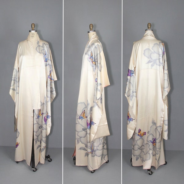 silk kimono / vintage kimono / furisode / MARIPOSA dressing gown