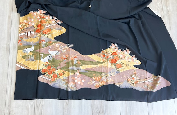 Silk embroidered kimono | 1950s | vintage robe | … - image 6