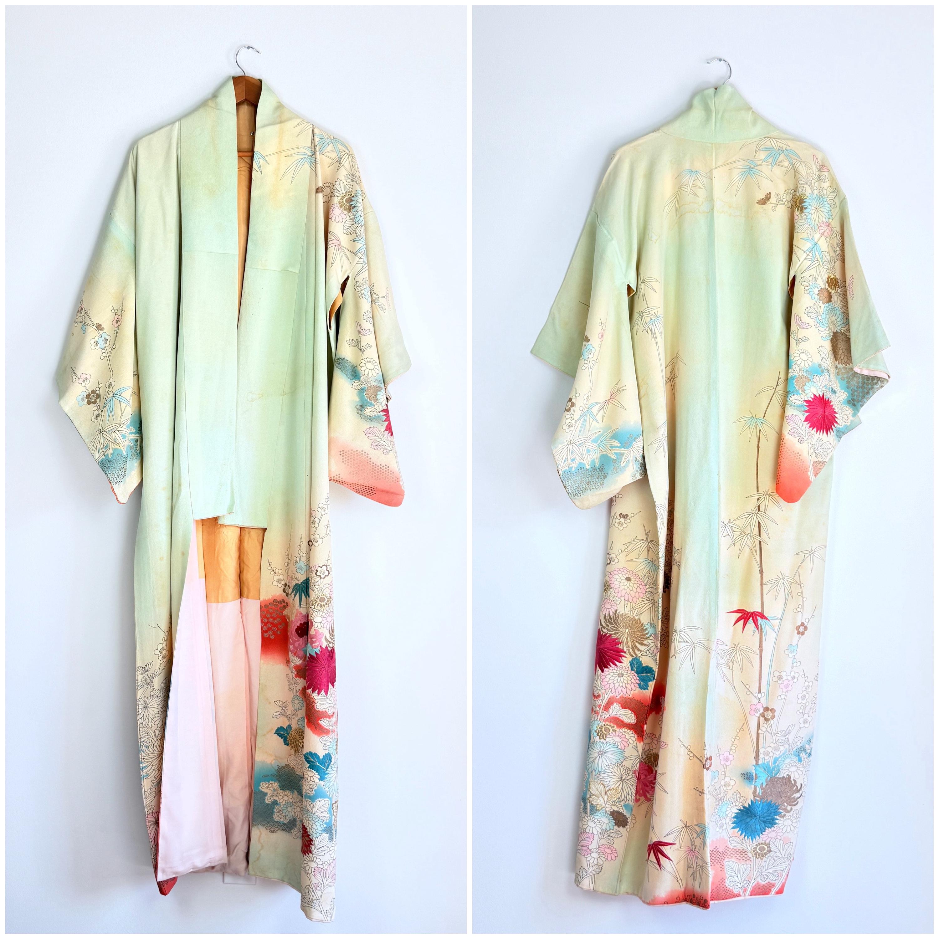 Embroidered Chinese Silk Dressing Gown - Etsy