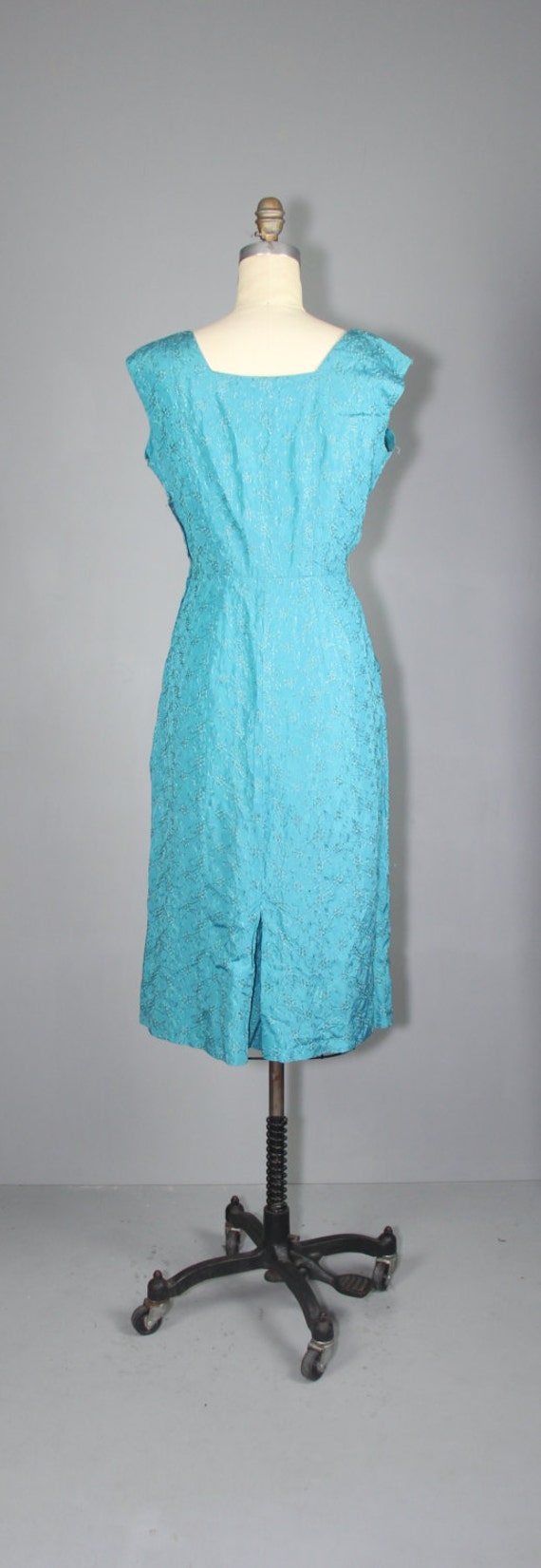 turquoise dress / rhinestone / 1960s / MEDITERRAN… - image 4