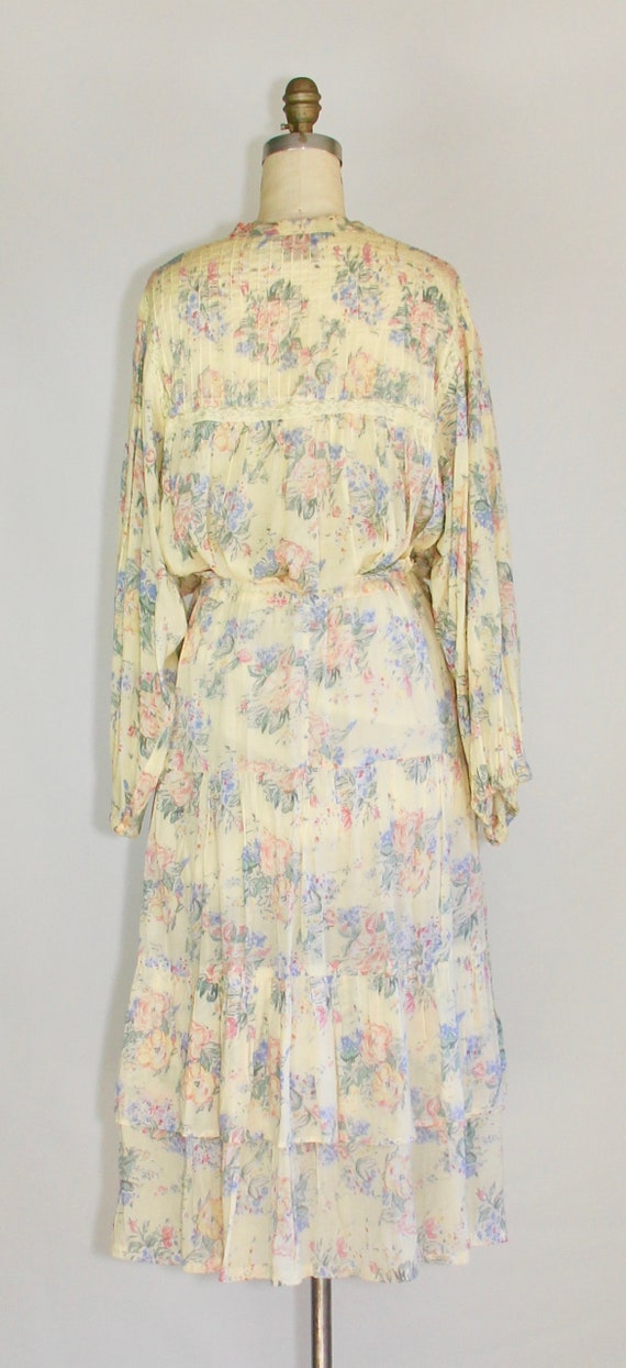India gauze | vintage dress and skirt set | flora… - image 5