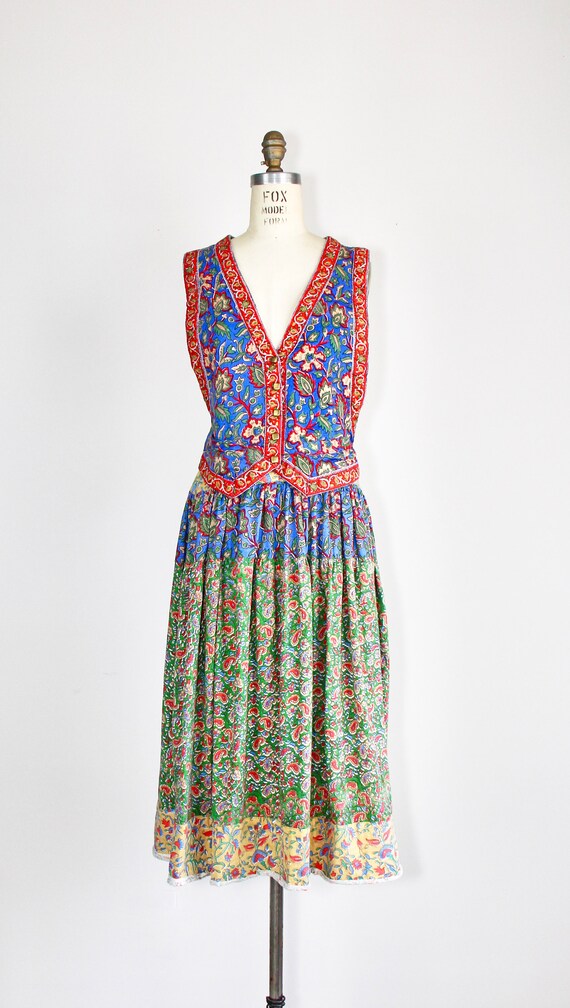 1970s skirt and vest set | bohemian | paisley | v… - image 5