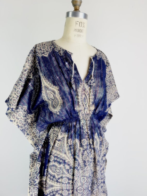 India gauze cotton dress | 1970s | bohemian | Lur… - image 2