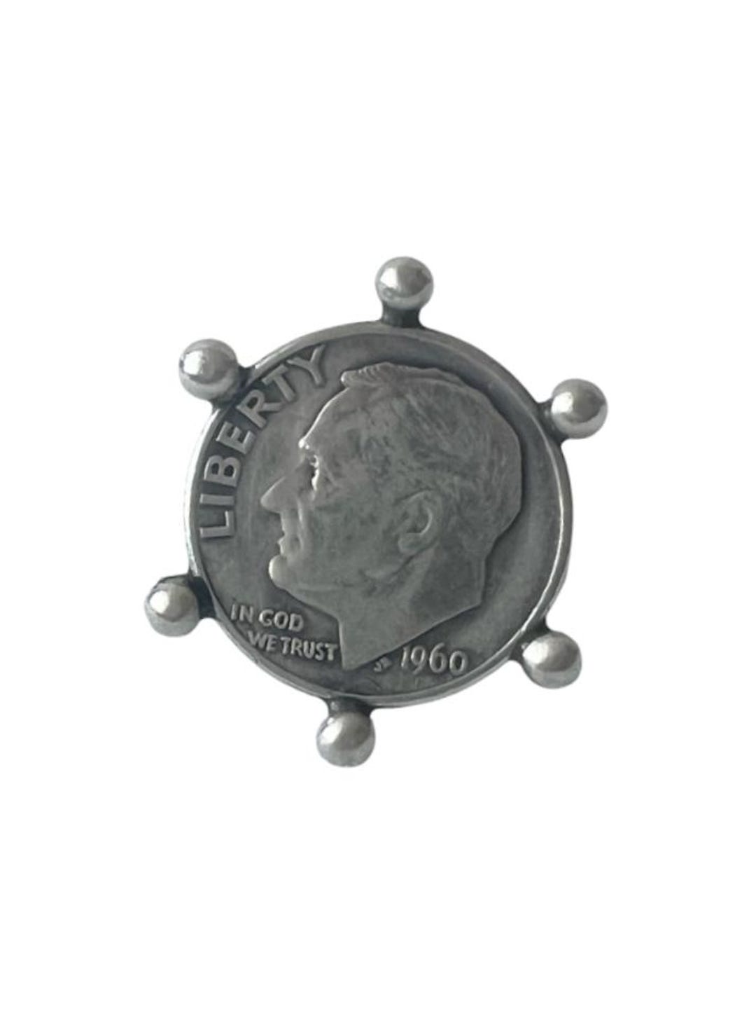 Daime Rind Vintage 1960 Roosevelt Dime Ring: 800 Silver Coin Jewelry - Etsy