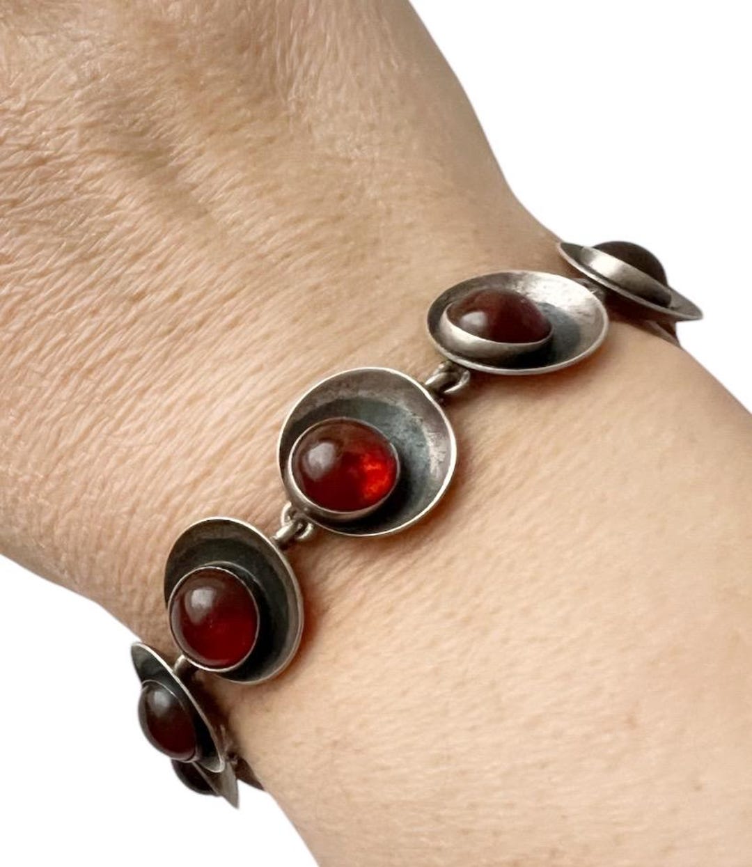 Bracelet Vintage Niels Erik En Argent Sterling 925 - Design Scandinave Moderne, Bijou Danois D'occasion