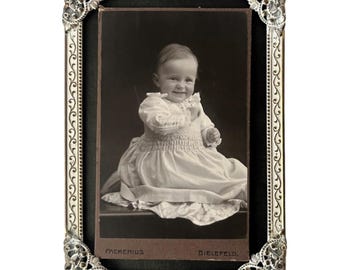 Vintage Photo Frame with Original Glass. Antique Picture Frame.