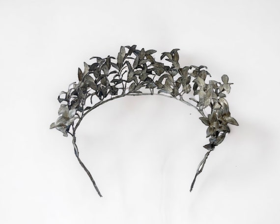 Antique Wedding Bridal Crown, German Myrtle Tiara… - image 7