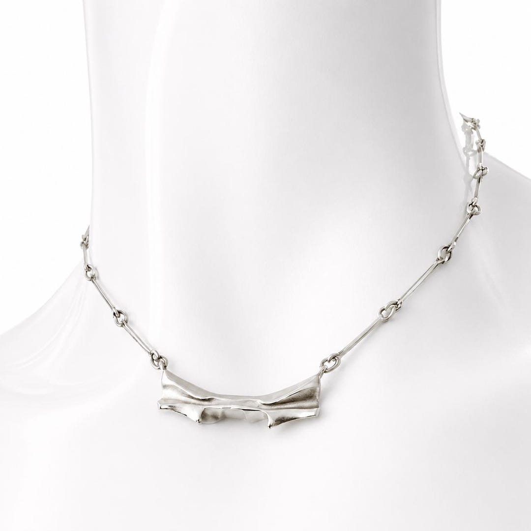 Björn Weckström Mira Necklace, 1985 Lapponia Sterling Silver
