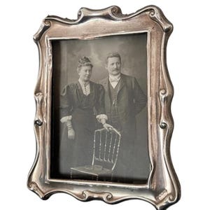 Vintage Solid 925 Silver Photo Frame by Carrs of Sheffield – Hallmarked, Art Nouveau Style