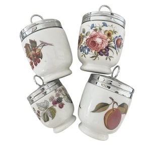 Vintage Royal Worcester Egg Coddler – King & Standard Sizes – Fruit and Floral Designs – English Porcelain.