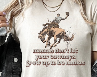 PNG, Mamas Don't Let Your Cowboys Grow Up to Be Babies, Bull Bronco, Western, digital download, sublimation