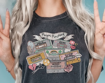 Megan Moroney tshirt, Country Cassette Tapes, Mixtape, music, Nashville, western cowgirl cowboy, Comfort Colors, trendy